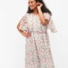 Zizzi Floral Dress With Tie Band -Chic Soldes M58834A 9999 ModelFront