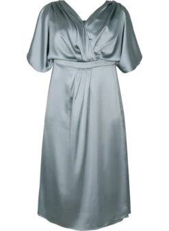 Zizzi Maxi Dress With Wrap And Short Sleeves -Chic Soldes M58840A 2159 Front
