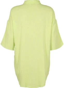 Zizzi Shirt In Cotton With Half-length Sleeves -Chic Soldes M58861E 1291 Back
