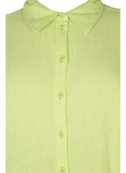 Zizzi Shirt In Cotton With Half-length Sleeves -Chic Soldes M58861E 1291 Details1