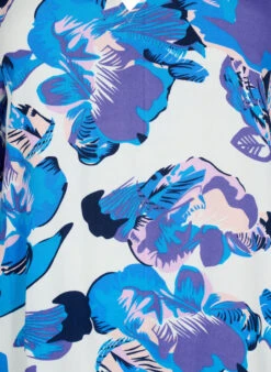 Zizzi Short Sleeve Midi Dress With Print -Chic Soldes M58877A 1101 Details1