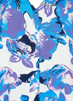 Zizzi Short-sleeved Viscose Blouse With Print -Chic Soldes M58877B 1101 Details1