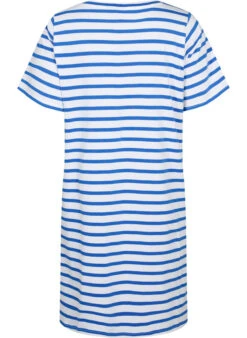 Zizzi Striped Jersey Dress With Short Sleeves -Chic Soldes M58893B 1084 Back