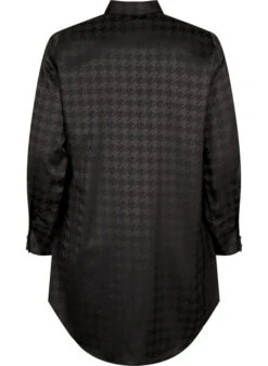 Zizzi Long Shirt With Houndstooth Pattern -Chic Soldes M58940A 0199 Back