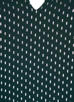 Zizzi Long-sleeved Dress With Foil Print -Chic Soldes M58954A 0906 Details1