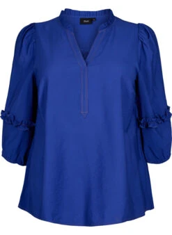 Zizzi Blouse With Ruffles -Chic Soldes M58965A 1406 Front