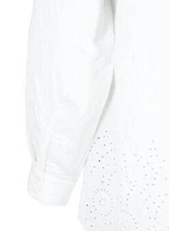 Zizzi Viscose Shirt With Broderie Anglaise -Chic Soldes M58985F 1101 Details2
