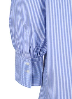 Zizzi Loose-fitting Striped Cotton Shirt -Chic Soldes M58987A 0307 Details3