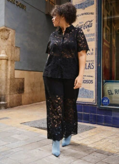 Zizzi Lace Pants With Pockets