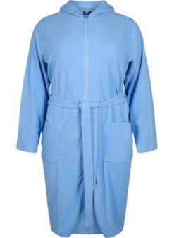 Zizzi Morning Robe With Zipper And Hood -Chic Soldes M59140C 0698 Front