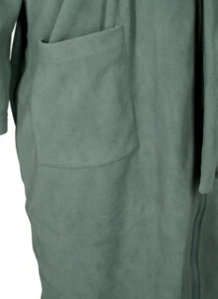 Zizzi Bathrobe With Zipper And Hood -Chic Soldes M59140C 0728 Details2