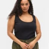 Zizzi 2-pack Basic Tank Top With Rib -Chic Soldes M59964B 9995 ModelFront