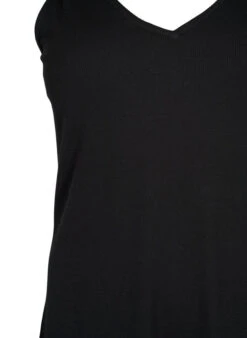 Zizzi Basic Top In Rib With V-neckline -Chic Soldes M59975B 0199 Details1
