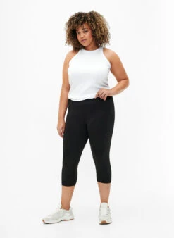 Zizzi 2-pack Leggings With 3/4 Length -Chic Soldes M59989B 0199 ModelFullBody