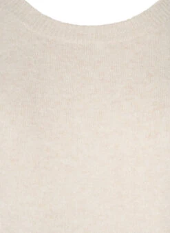 Zizzi Melange Knit Dress With Buttons -Chic Soldes M61007H 1112 Details1