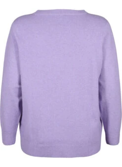 Zizzi Long-sleeved Pullover With Round Neck -Chic Soldes M61007J 2240 Back