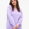 Zizzi Long-sleeved Pullover With Round Neck