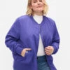 Zizzi Bomber Jacker With Pockets -Chic Soldes M61031A 2290 ModelFront