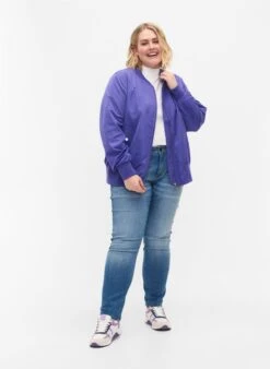 Zizzi Bomber Jacker With Pockets -Chic Soldes M61031A 2290 ModelFullBody