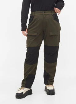 Zizzi Water-repellent Hiking Trousers With Pockets -Chic Soldes M61060C 0787 ModelDetail2