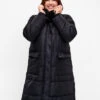 Zizzi Long Puffer Jacket With Pockets And Hood -Chic Soldes M61083B 0199 ModelFront