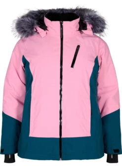 Zizzi Ski Jacket With Detachable Hood -Chic Soldes M61086A 1344 Front