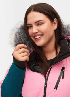 Zizzi Ski Jacket With Detachable Hood -Chic Soldes M61086A 1344 ModelDetail2