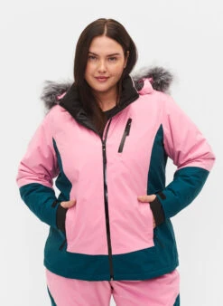 Zizzi Ski Jacket With Detachable Hood