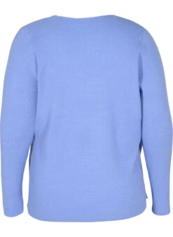 Zizzi Knitted Jumper With Wrap -Chic Soldes M61153G 1426 Back
