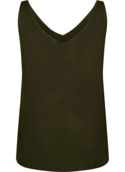 Zizzi Knitted Top With V-neckline -Chic Soldes M61185A 0787 Back