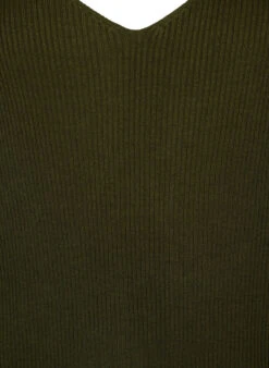 Zizzi Knitted Top With V-neckline -Chic Soldes M61185A 0787 Details1