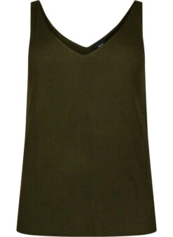 Zizzi Knitted Top With V-neckline -Chic Soldes M61185A 0787 Front