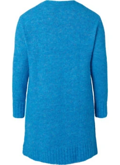 Zizzi Long Knitted Cardigan With Wool And Pockets -Chic Soldes M61203A 0986 Back