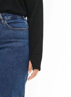 Zizzi Viscose Knit Blouse With High Neck And Zipper -Chic Soldes M61205A 0199 ModelDetail2