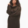 Zizzi Melange Knit Dress -Chic Soldes M61207G 1056 ModelFront