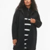 Zizzi Melange Bouclé Coat With Zipper -Chic Soldes M61232B 0199 ModelFront