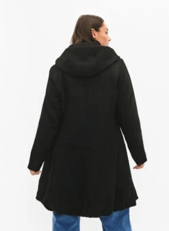 Zizzi A-line Coat With Hood -Chic Soldes M61234A 0199 ModelBack
