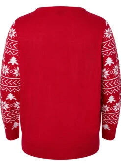 Zizzi Pullover With Christmas Pattern -Chic Soldes M61247H 1351 Back
