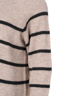 Zizzi Knitted Blouse With Stripes -Chic Soldes M61257A 2237 Details1