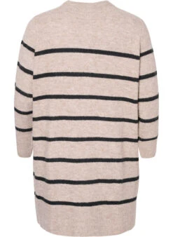 Zizzi Striped Knit Cardigan -Chic Soldes M61257B 2237 Back