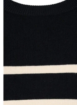 Zizzi Striped Viscose Sweater -Chic Soldes M61259A 0199 Details1