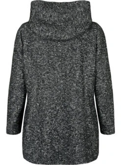 Zizzi Bouclé Coat With Wool -Chic Soldes M61267A 0199 Back