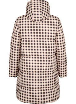 Zizzi Checked Puffer Winter Jacket 15 Zizzi Checked Puffer Winter Jacket -Chic Soldes M61271A 0199 Back