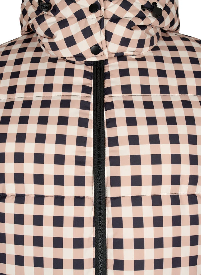 Zizzi Checked Puffer Winter Jacket 9 Zizzi Checked Puffer Winter Jacket – Image 7