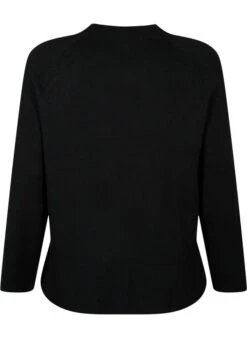 Zizzi Viscose Blend Pullover With Side Slit -Chic Soldes M61276A 0199 Back