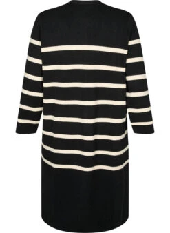 Zizzi Striped Knit Cardigan In Viscose Blend -Chic Soldes M61276E 0199 Back