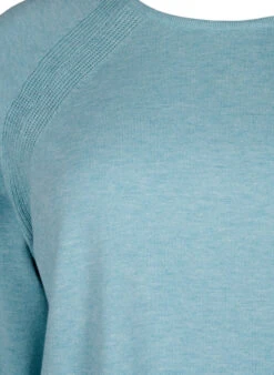 Zizzi Knitted Blouse With Raglan Sleeves -Chic Soldes M61277B 0254 Details1