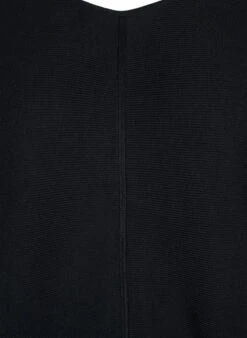 Zizzi Ribbed Dress With 3/4 Sleeves -Chic Soldes M61288A 0199 Details1