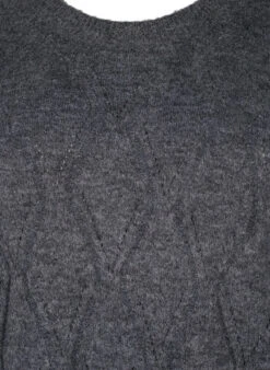 Zizzi Knitted Pullover With Hole Pattern -Chic Soldes M61290A 1801 Details1