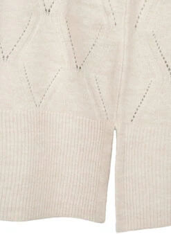 Zizzi Long Knitted Cardigan With Hole Pattern -Chic Soldes M61290B 0747 Details2